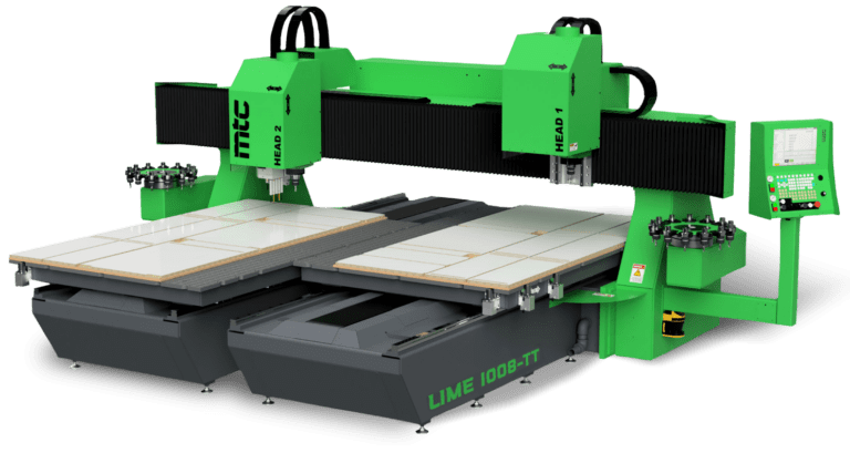 fixed bridge CNC router by Machine Tool Camp model LIME 1008-TT with two cutting heads