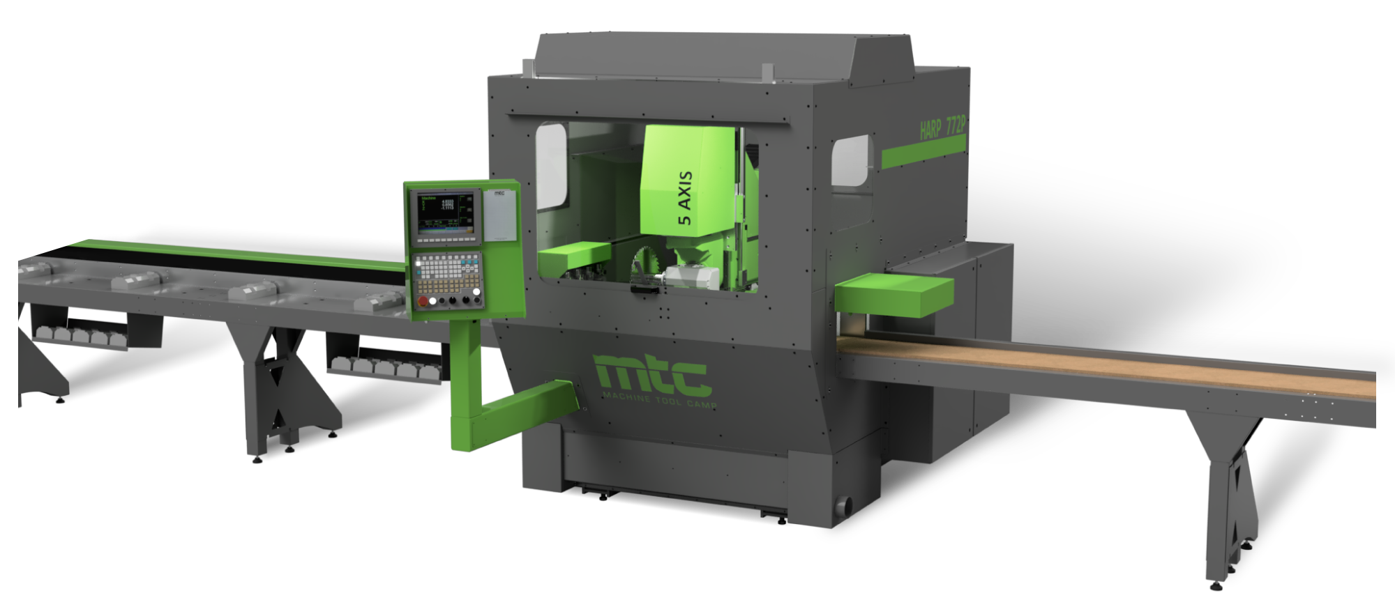 Curtain wall CNC machining built for aluminum processing Model HARP 772 by MTC