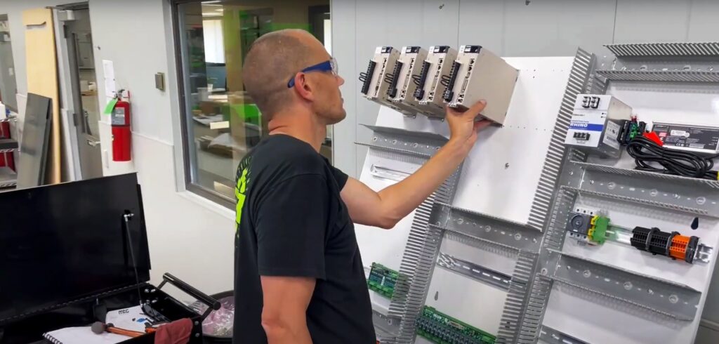 CNC machinery being assembled at MTC