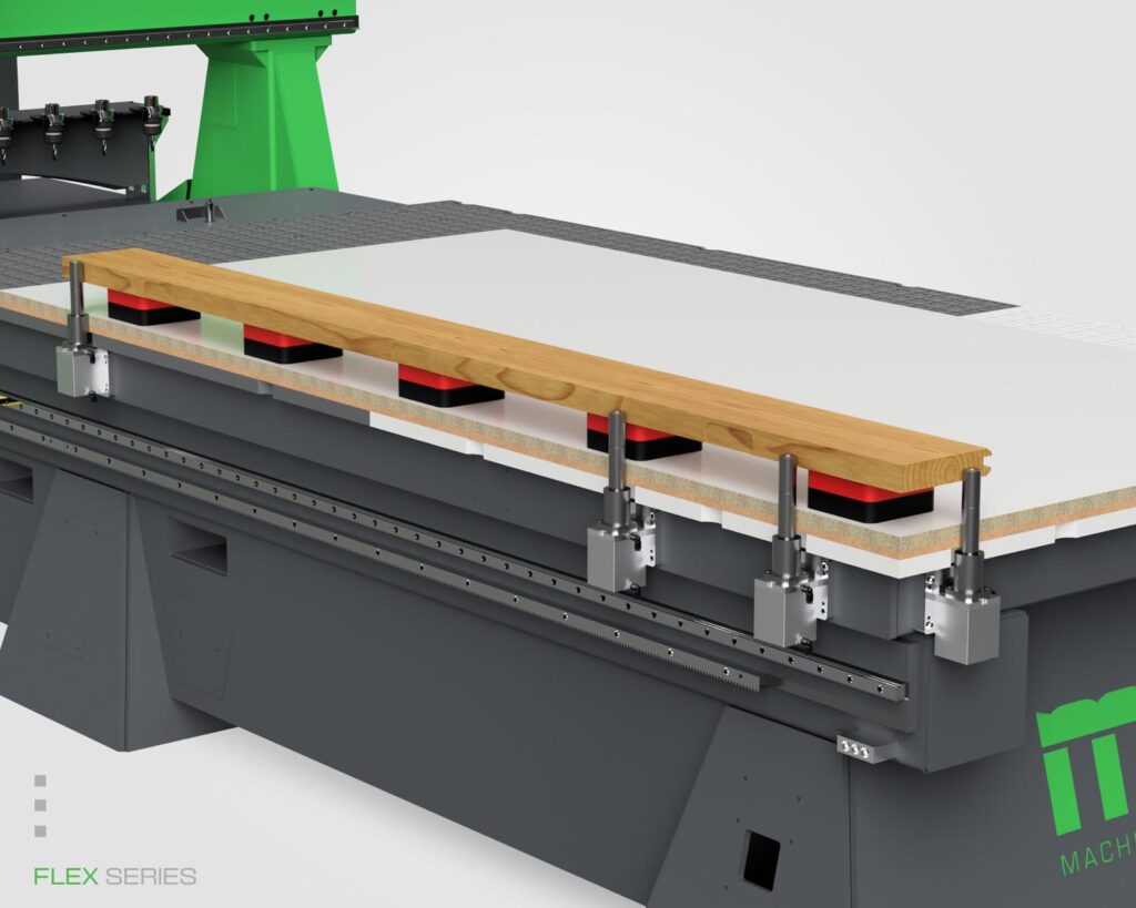 Flex Series general nesting and routing CNC machine precision cutting on wood